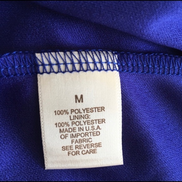 Arden B Royal Blue Asymmetrical Ruffle Tube Dress - Picture 3 of 3